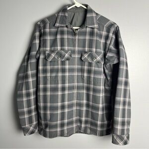 Patagonia Men's Charcoal-Flannel Lightweight Jacket Reversible  See Measurements